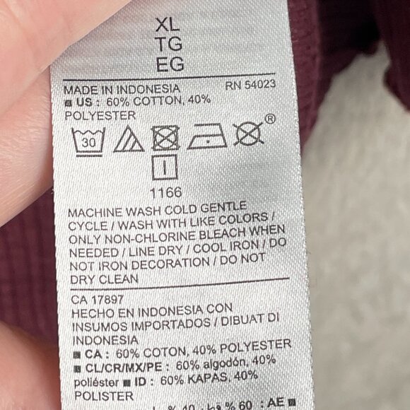 Old Navy ribbed henley top women’s xl burgundy soft fall chic y2k cozy vibes - Picture 6 of 6